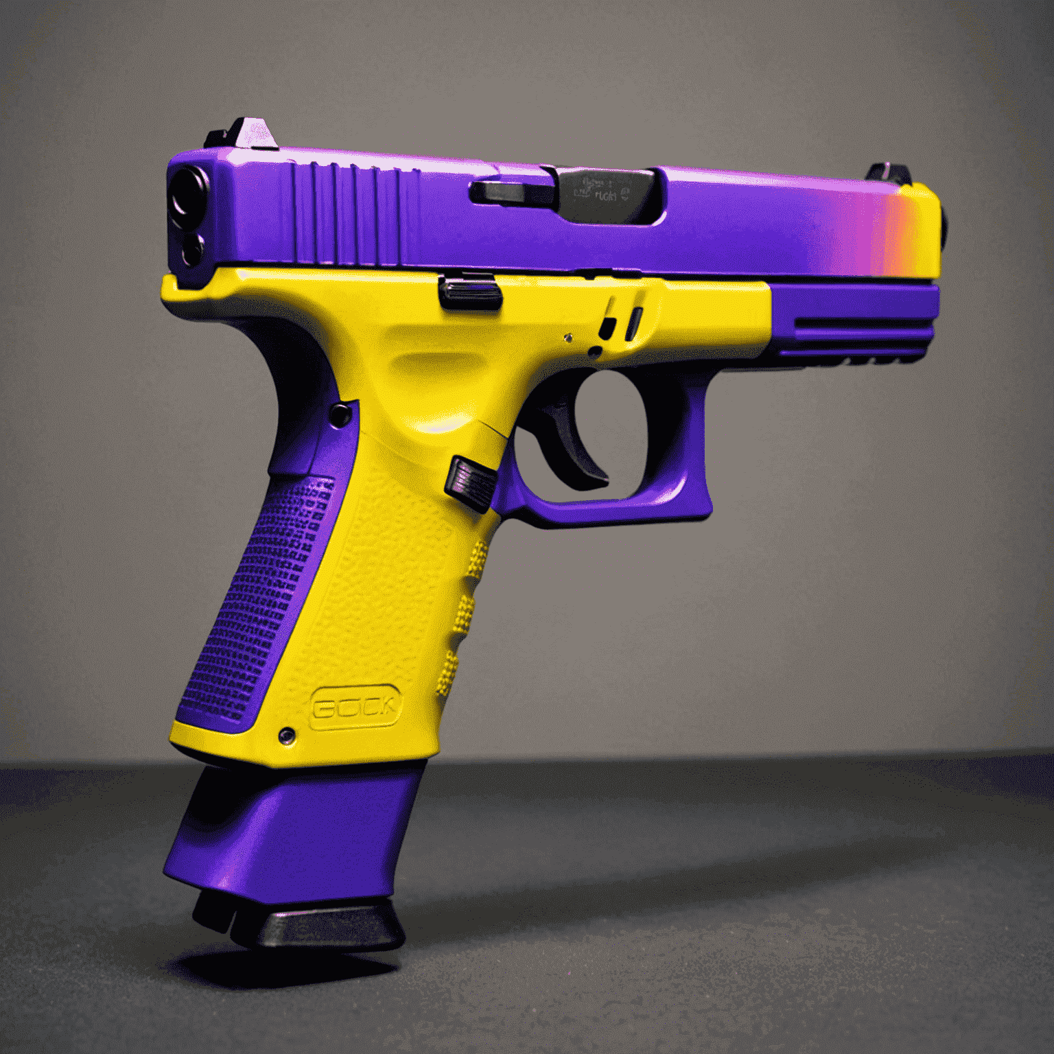 Glock-18 Fade skin with a smooth gradient from purple to yellow